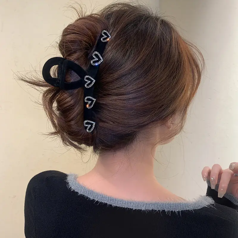 Love Rhinestone Updo Hair Clip with Shark Design — feature 14