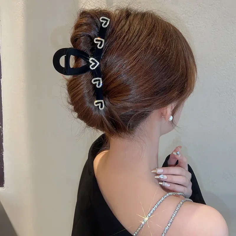 Love Rhinestone Updo Hair Clip with Shark Design — feature 16