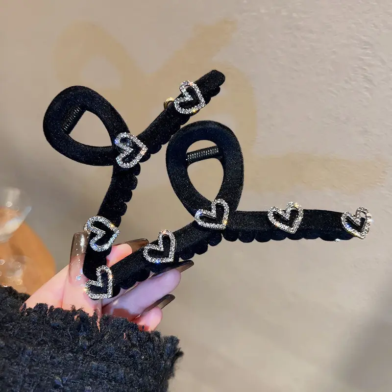 Love Rhinestone Updo Hair Clip with Shark Design — feature 18