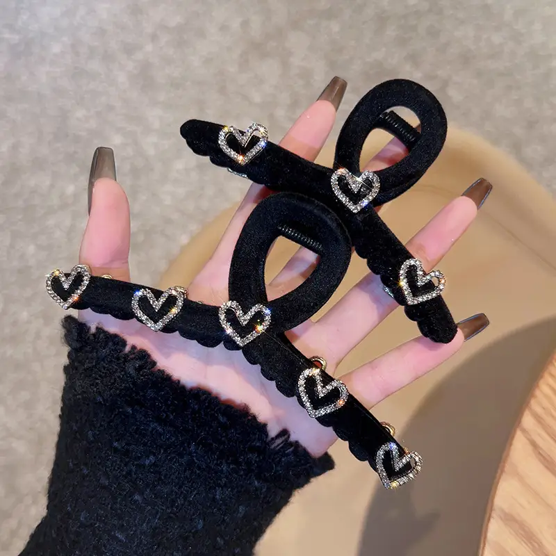 Love Rhinestone Updo Hair Clip with Shark Design — feature 20