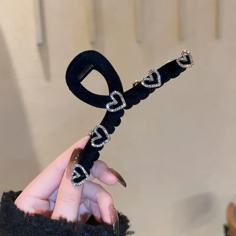 Love Rhinestone Updo Hair Clip with Shark Design — feature 21