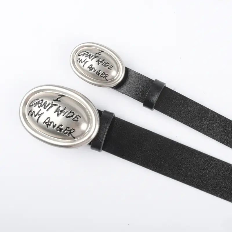 Women's Genuine Leather Belt Classic Simple Casual Pants Jeans - Image 8