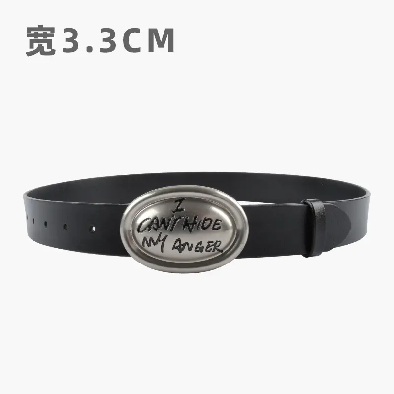 Women's Genuine Leather Belt Classic Simple Casual Pants Jeans - Image 2