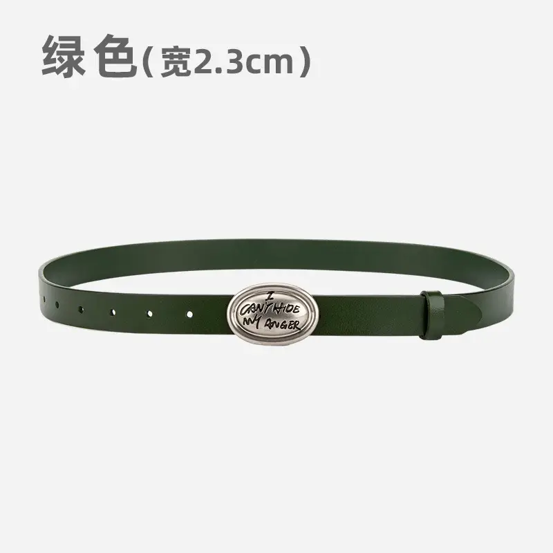 Women's Genuine Leather Belt Classic Simple Casual Pants Jeans - Image 3