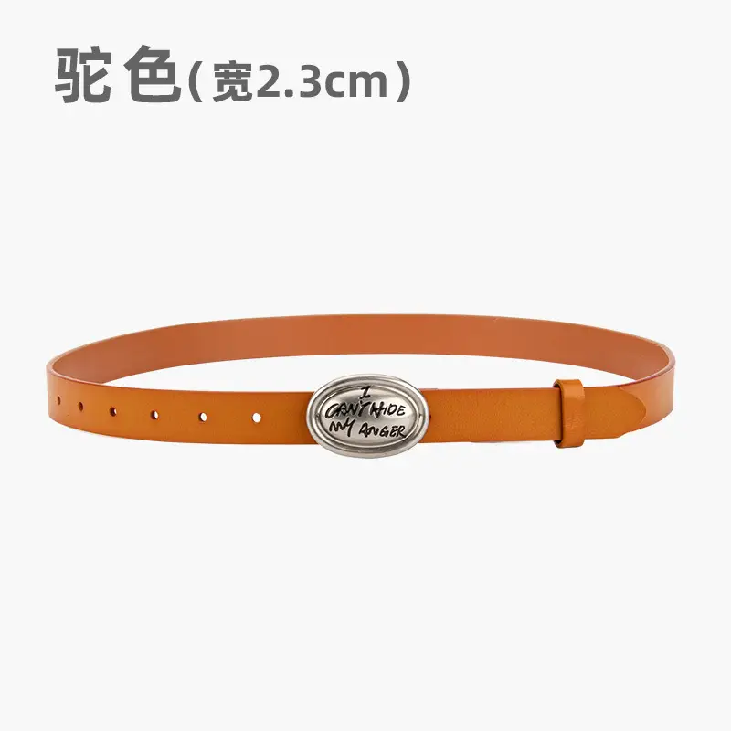 Women's Genuine Leather Belt Classic Simple Casual Pants Jeans - Image 4
