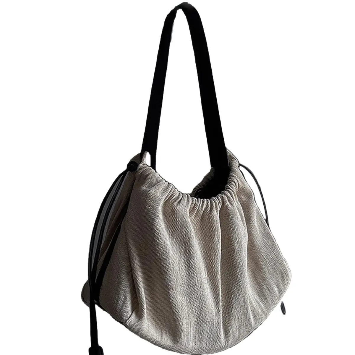 Canvas Travel Bag Large Single Shoulder Black - Image 6