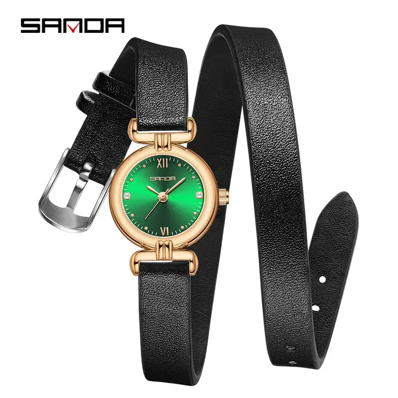 Sanda Women's Rose Gold Mesh Watch Quartz - Image 26