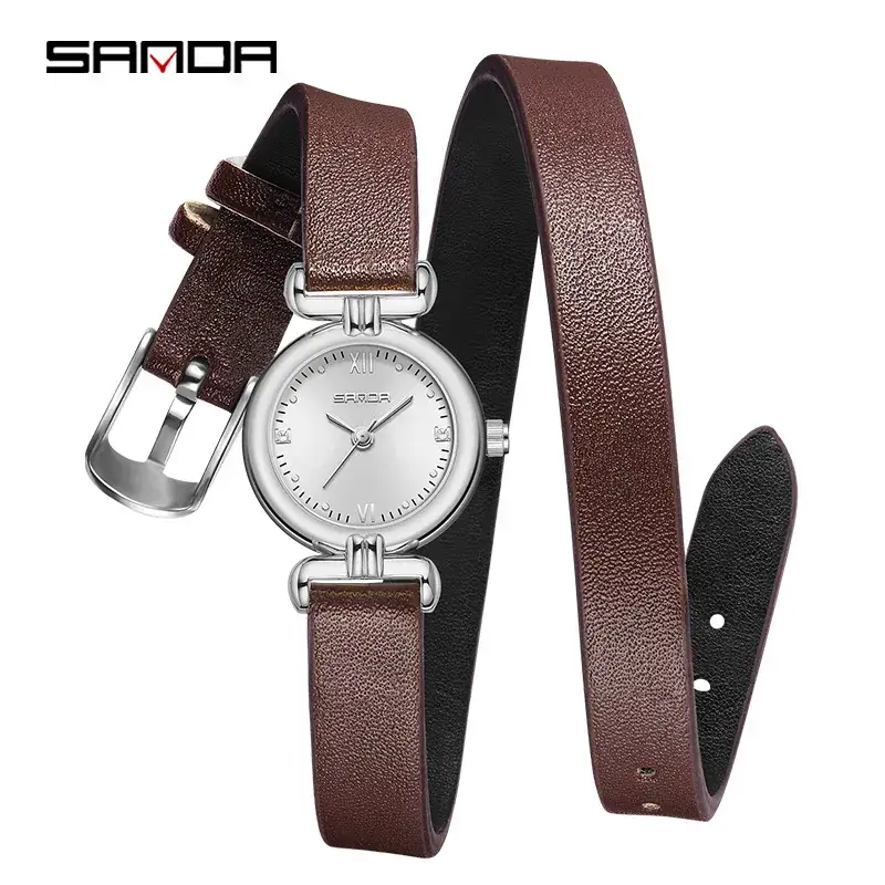 Sanda Women's Rose Gold Mesh Watch Quartz - Image 14