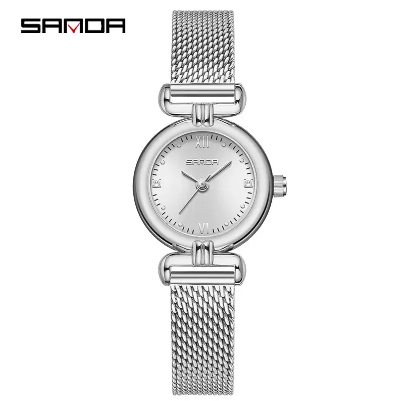 Sanda Women's Rose Gold Mesh Watch Quartz - Image 18