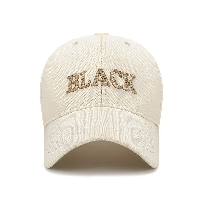 Men's Black Embroidered Baseball Cap with Curved Eave - Image 7