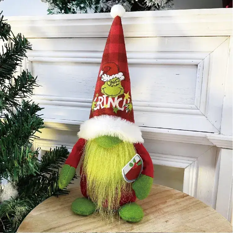 American Christmas Grinch Doll with Hat & Boots - Image 2