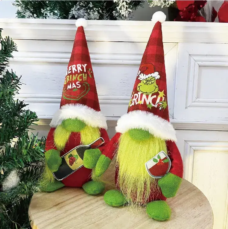 American Christmas Grinch Doll with Hat & Boots - Image 4