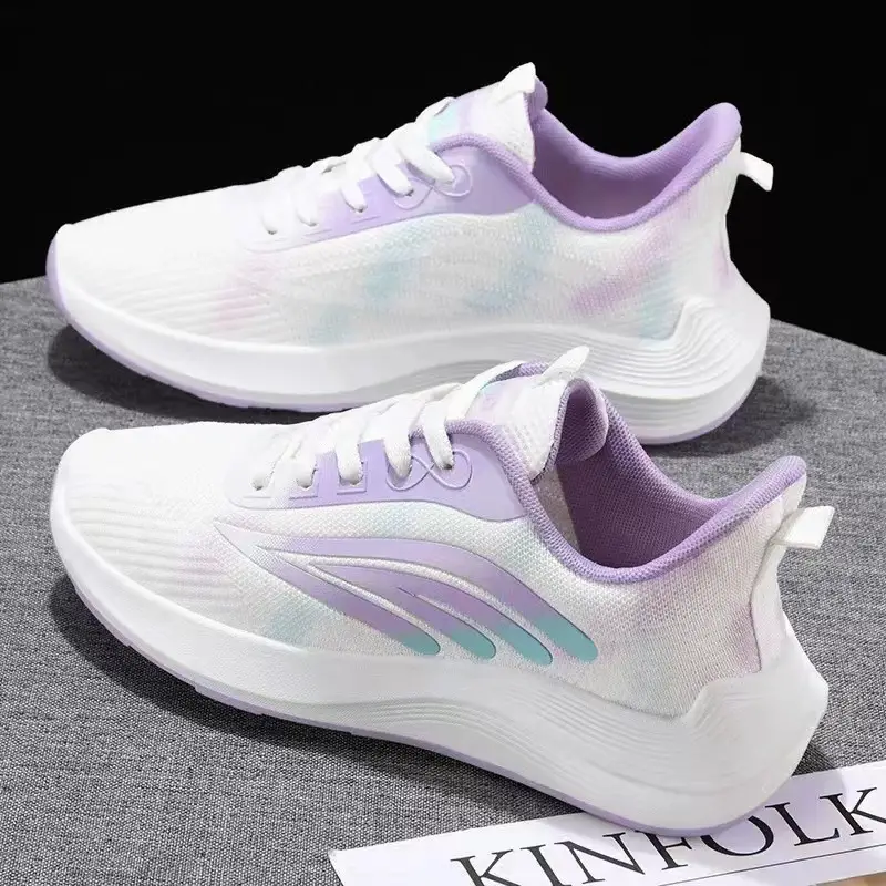Spring and Summer new sneaker female students flying woven mesh surface breathable travel casual shoes trendy versatile shoes for children Wholesale