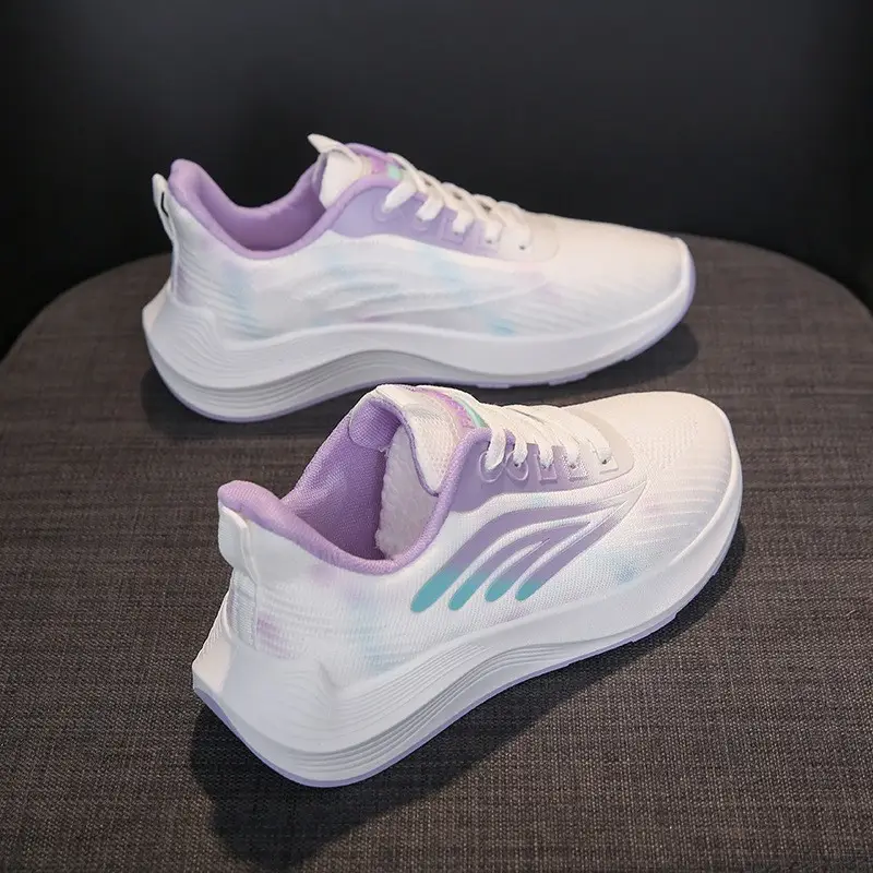 Spring and Summer new sneaker female students flying woven mesh surface breathable travel casual shoes trendy versatile shoes for children Wholesale
