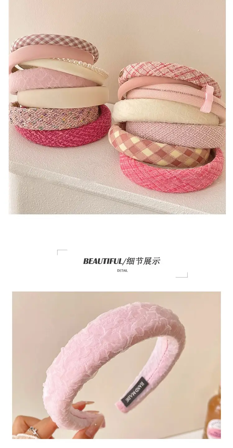 Pink High Skull Wide Edge Hair Band for Women — feature 20
