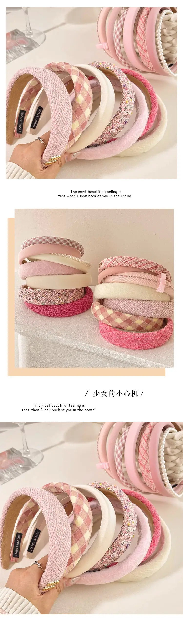 Pink High Skull Wide Edge Hair Band for Women — feature 22