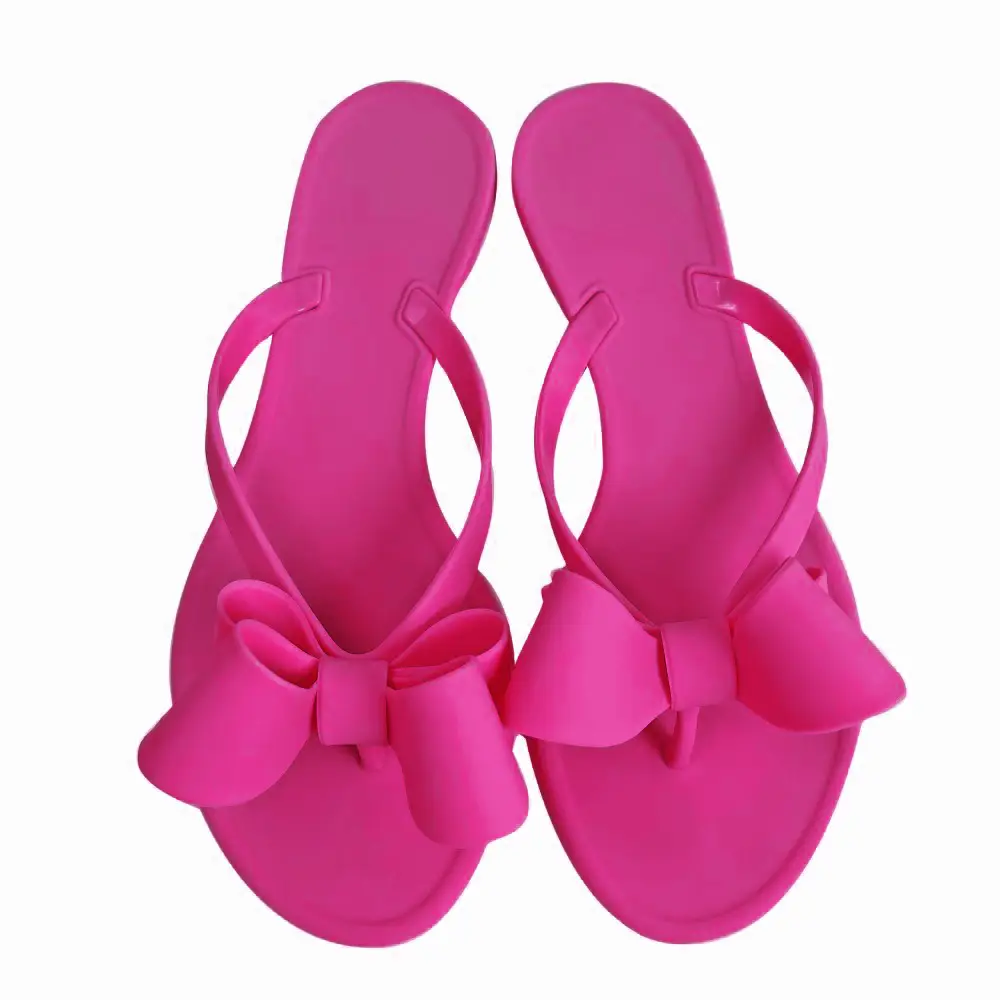 Temu Dropshipping Y2 Hot-Selling Foreign Trade Jelly Butterfly Pvc Sandals Women's Flat Shoes Affordable Fashionable Plastic Summer Shoes - Image 3