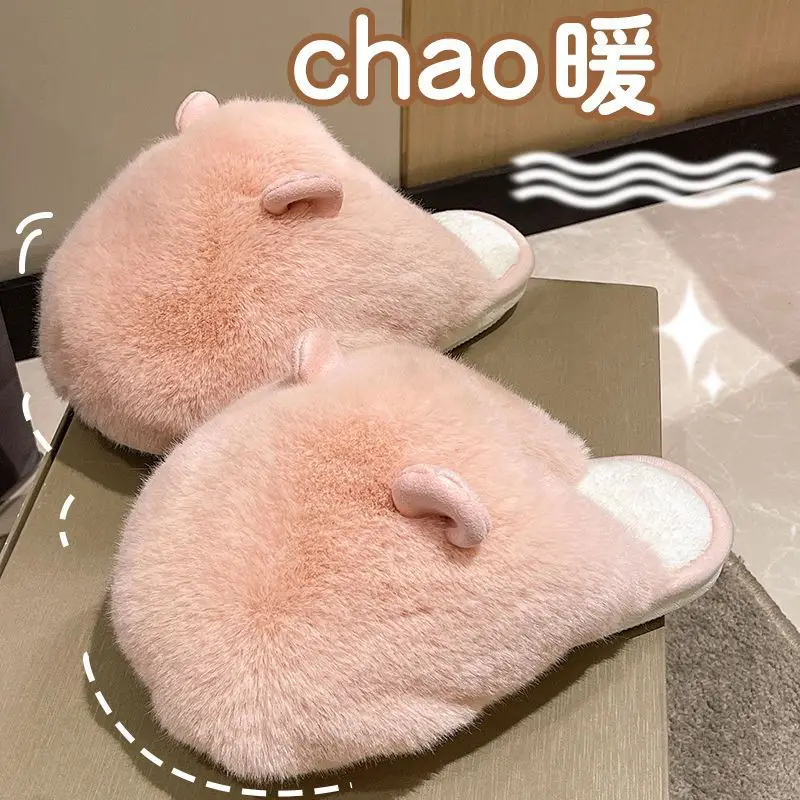 Cotton slippers women's winter thickened plush warm Internet celebrity cartoon cute home thick bottom non-slip slippers cartoon winter - Image 5