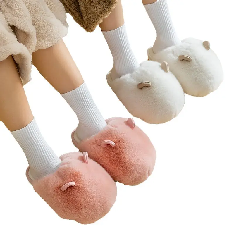 Cotton slippers women's winter thickened plush warm Internet celebrity cartoon cute home thick bottom non-slip slippers cartoon winter - Image 7