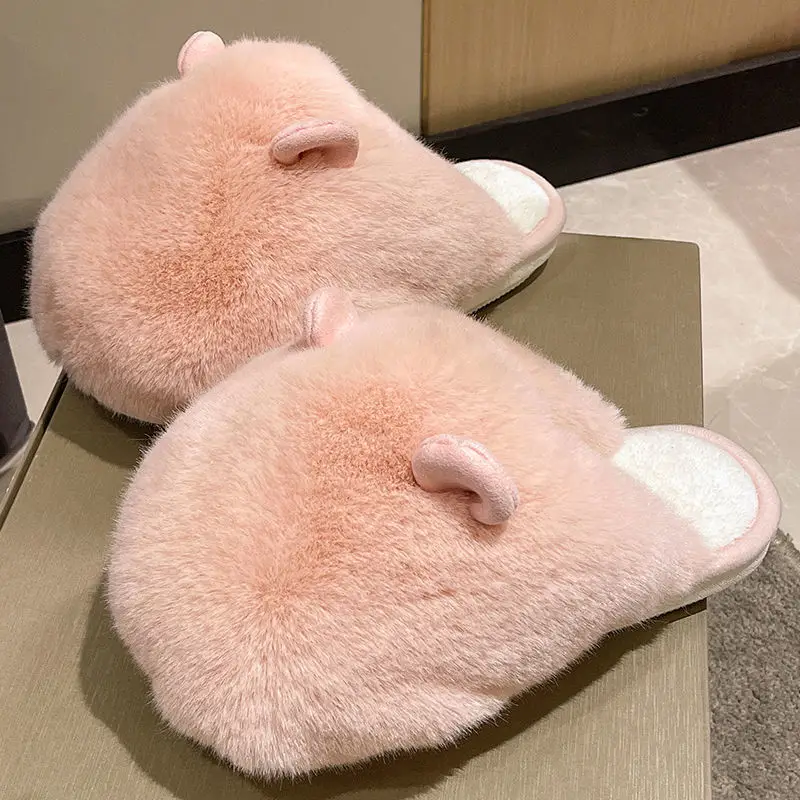Cotton slippers women's winter thickened plush warm Internet celebrity cartoon cute home thick bottom non-slip slippers cartoon winter - Image 2