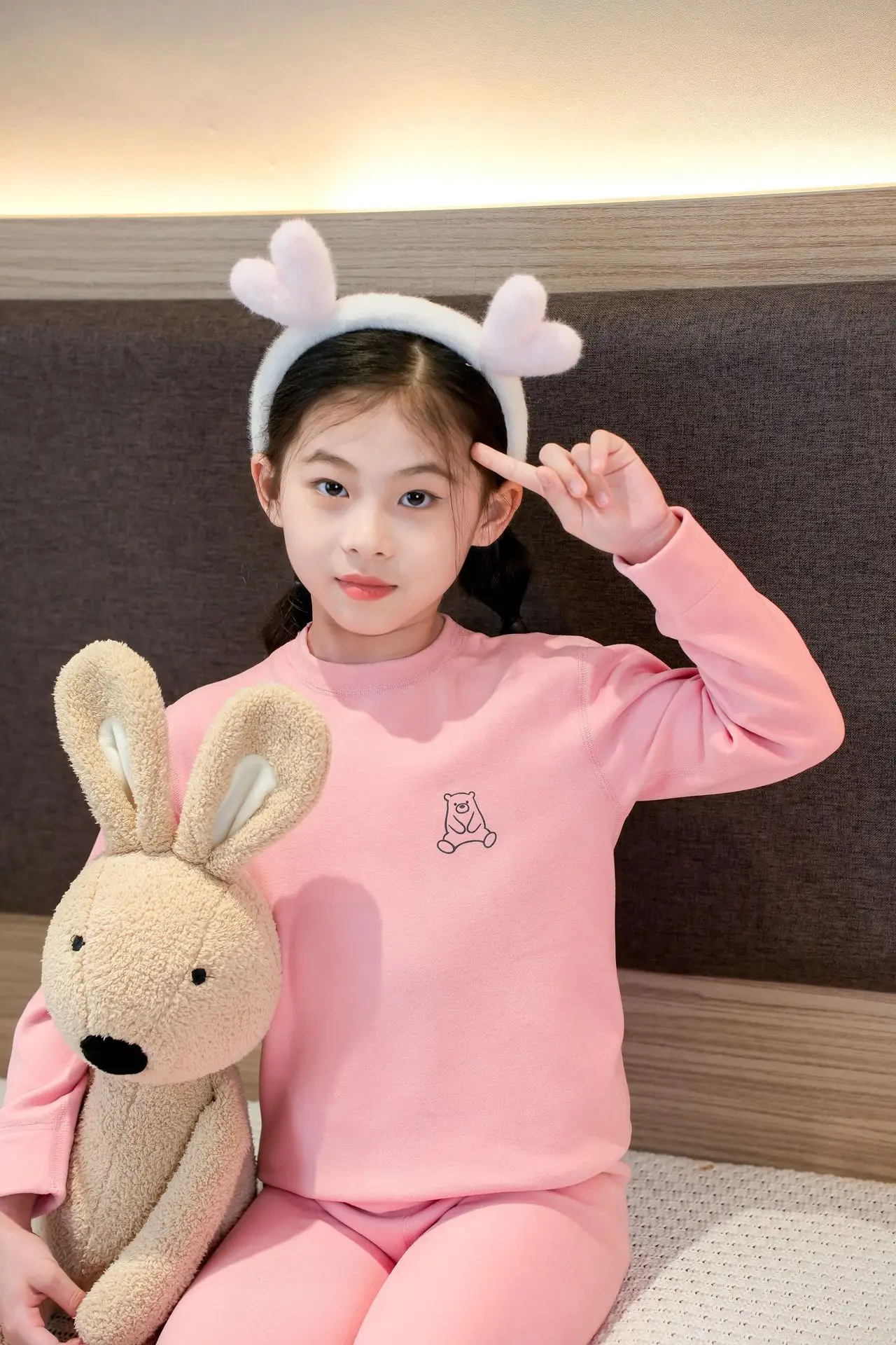 2025 Kids Thermal Underwear Set Purple Wool Silk - Image 6