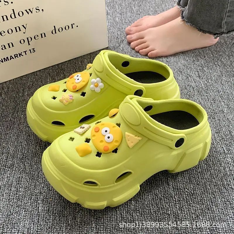 Cheese Green Hole Shoes 1023