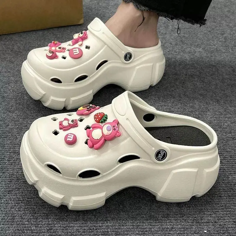 Cranberry Bear White Hole Shoes 1023