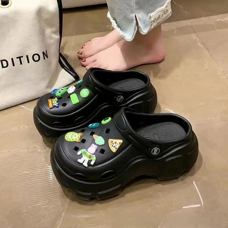 Women's Green Croc Sandals Summer New - Image 13