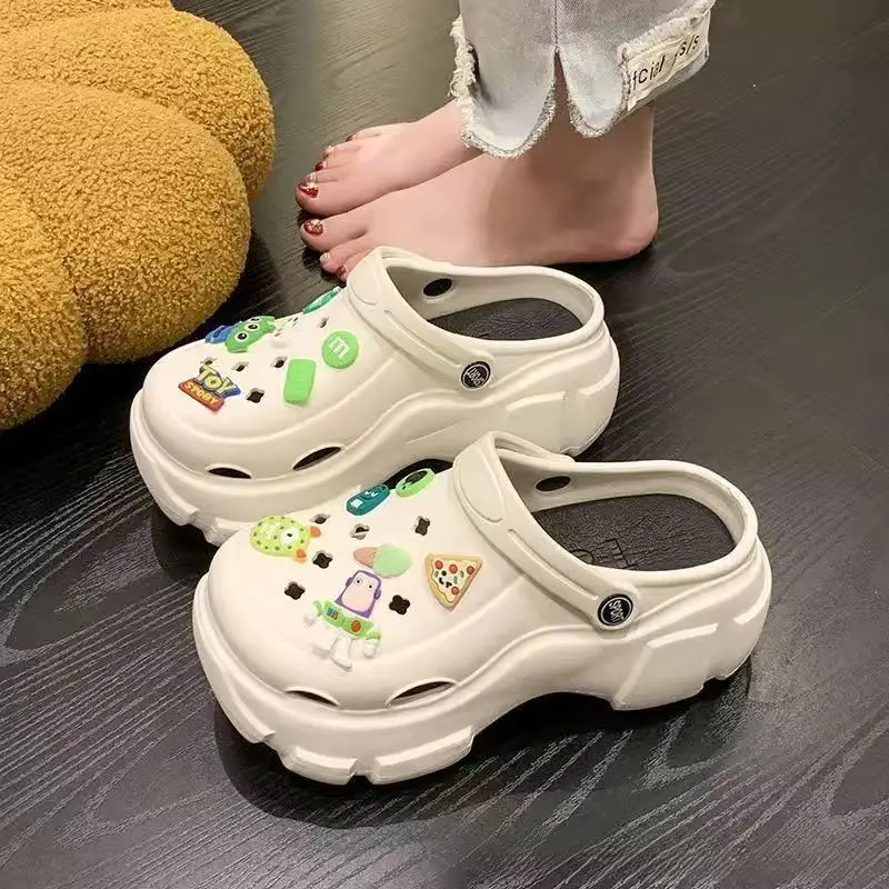 Women's Green Croc Sandals Summer New - Image 17