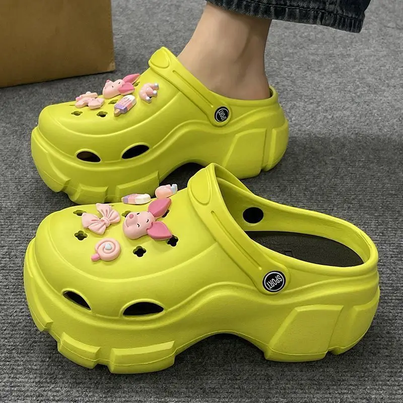 Women's Green Croc Sandals Summer New - Image 23