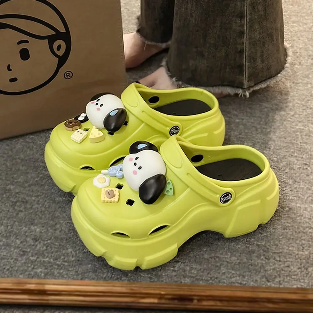Women's Green Croc Sandals Summer New - Image 3