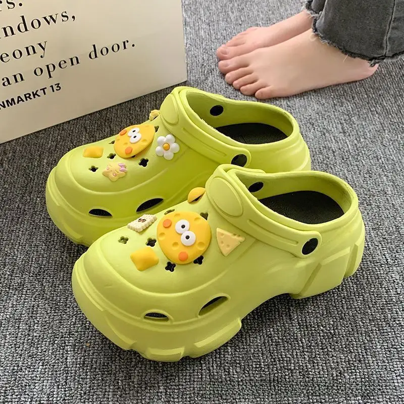 Women's Green Croc Sandals Summer New - Image 69