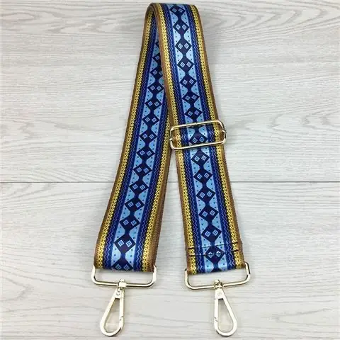 Colorful Geometric Crossbody Strap Adjustable Silver Buckle - Image 3