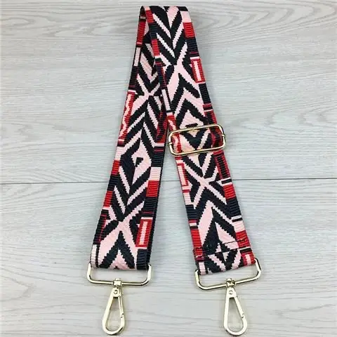 Colorful Geometric Crossbody Strap Adjustable Silver Buckle - Image 5