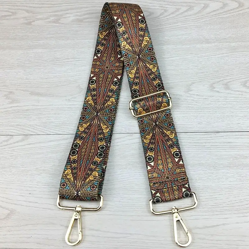 Colorful Geometric Crossbody Strap Adjustable Silver Buckle - Image 9