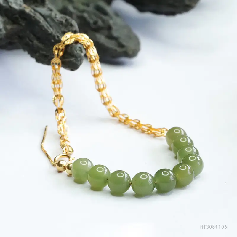 Guan Yu S925 Silver Inlaid Jade Bracelet Phoenix Tail — feature 11