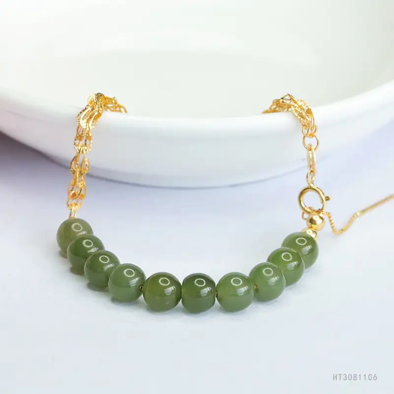 Guan Yu S925 Silver Inlaid Jade Bracelet Phoenix Tail — feature 7