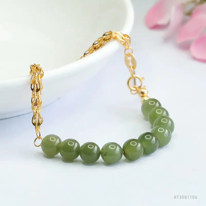 Guan Yu S925 Silver Inlaid Jade Bracelet Phoenix Tail — feature 8