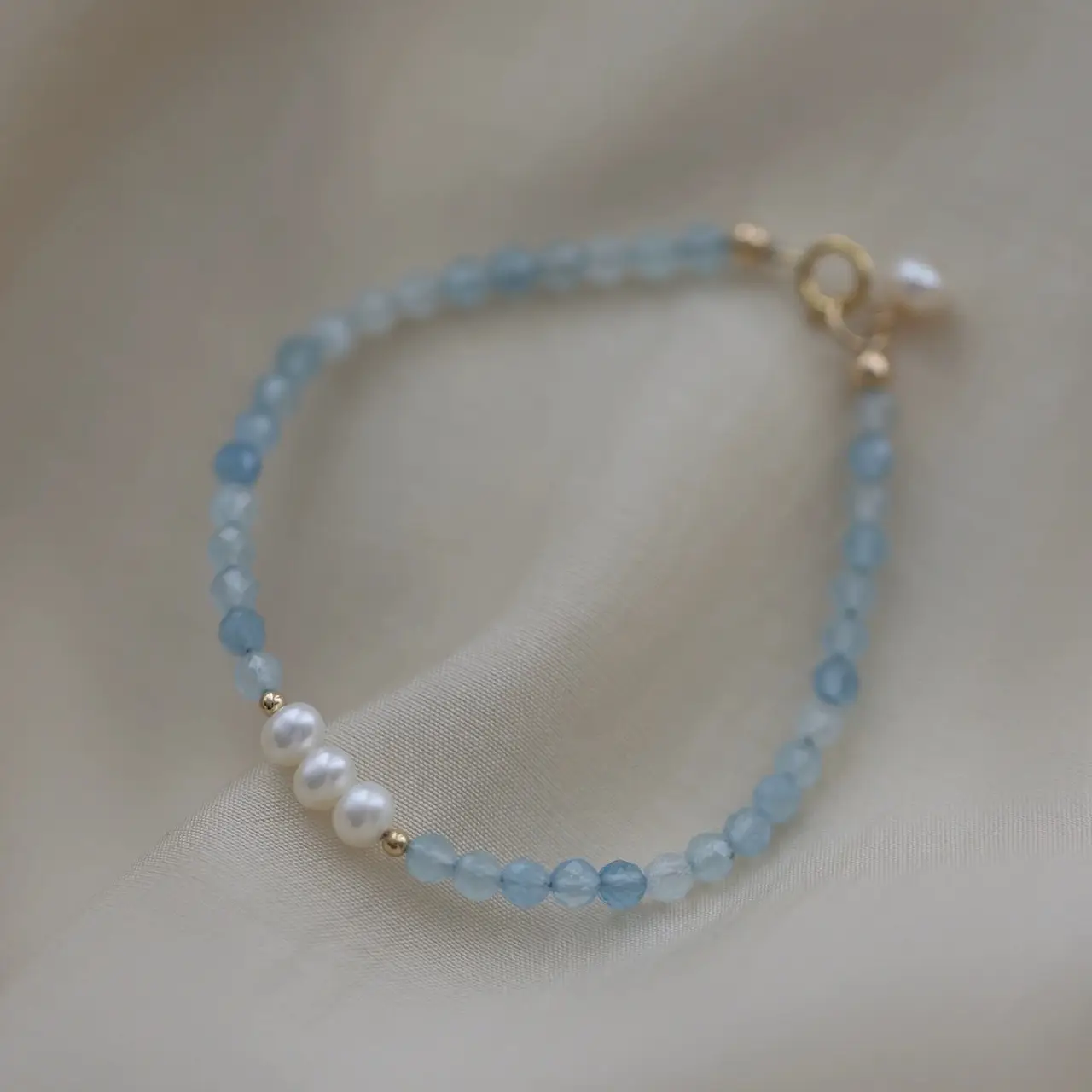 Natural Pearl Bracelet 14K Gold Glossy Elegant Lucky Niche Light - Image 4