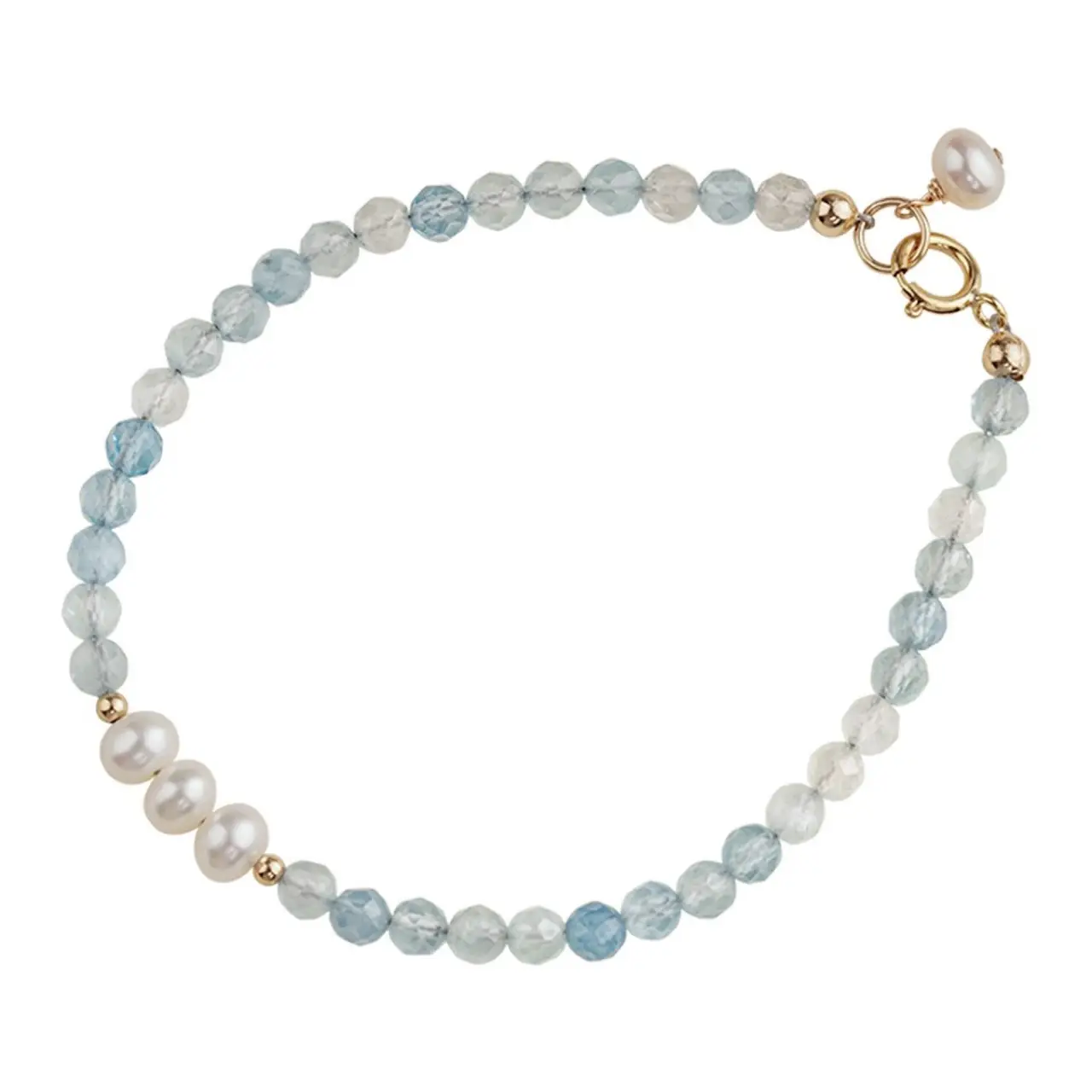 Natural Pearl Bracelet 14K Gold Glossy Elegant Lucky Niche Light - Image 5