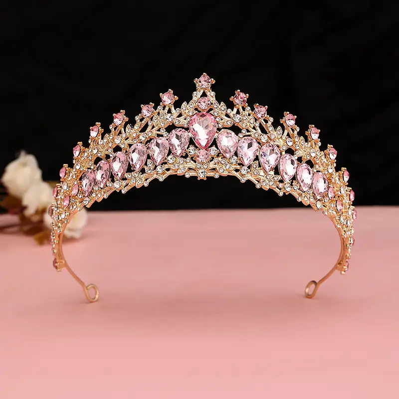 Red Gemstone Bridal Crown for Women