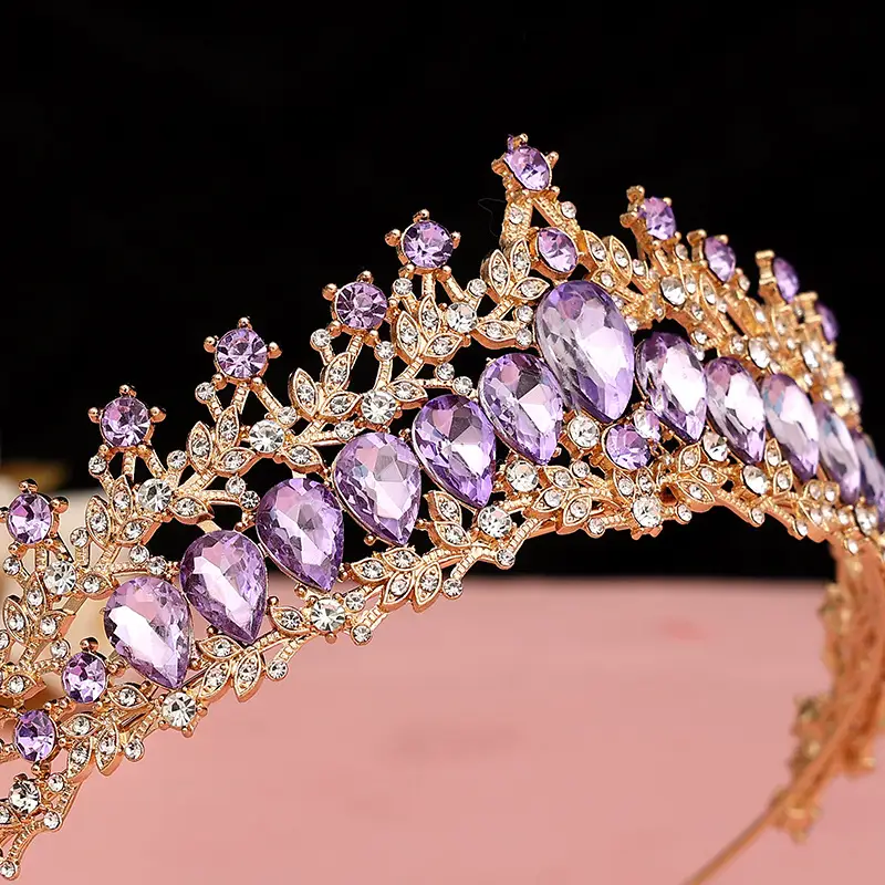 Red Gemstone Bridal Crown for Women