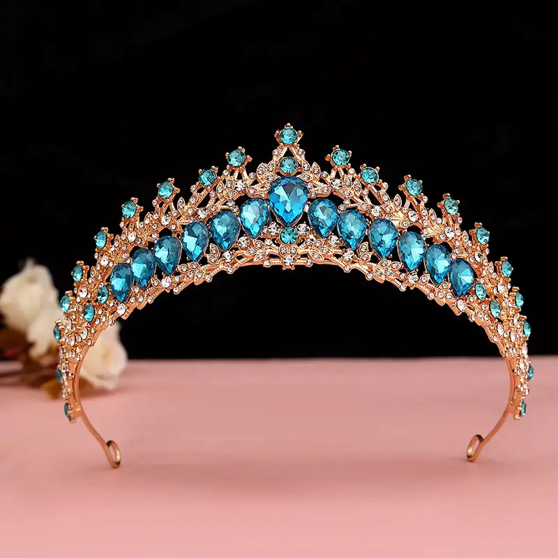 Red Gemstone Bridal Crown for Women