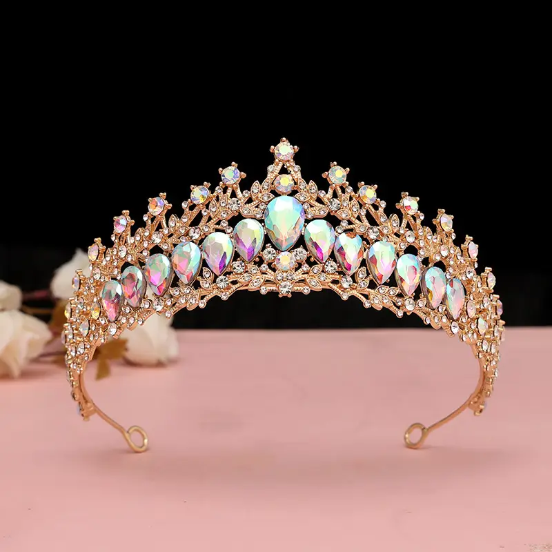 Red Gemstone Bridal Crown for Women