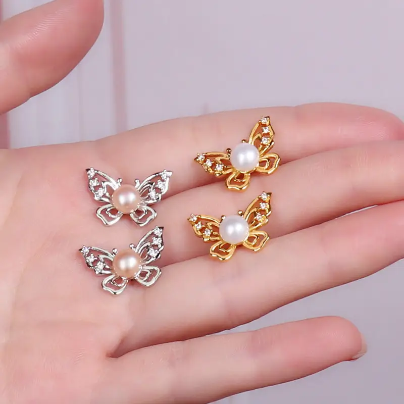 Hollow Butterfly Pearl Earrings for Women — feature 10
