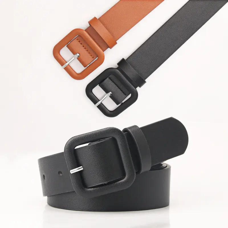 Candy-Colored Women's European Belt with Buckle - Image 10