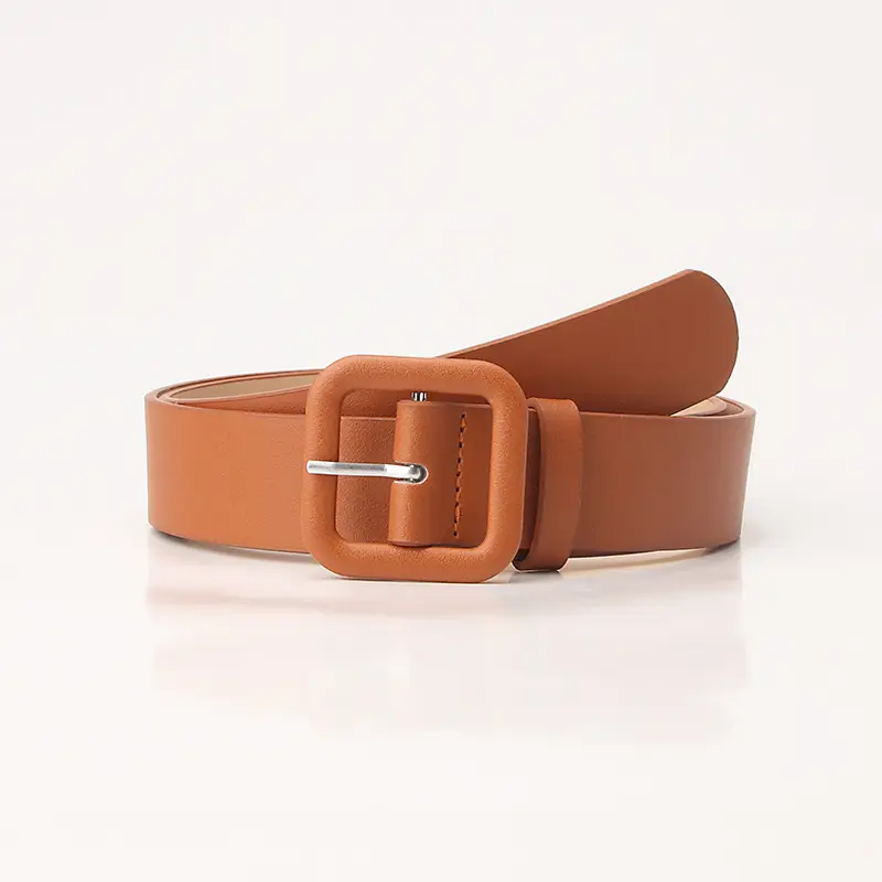 Candy-Colored Women's European Belt with Buckle - Image 3