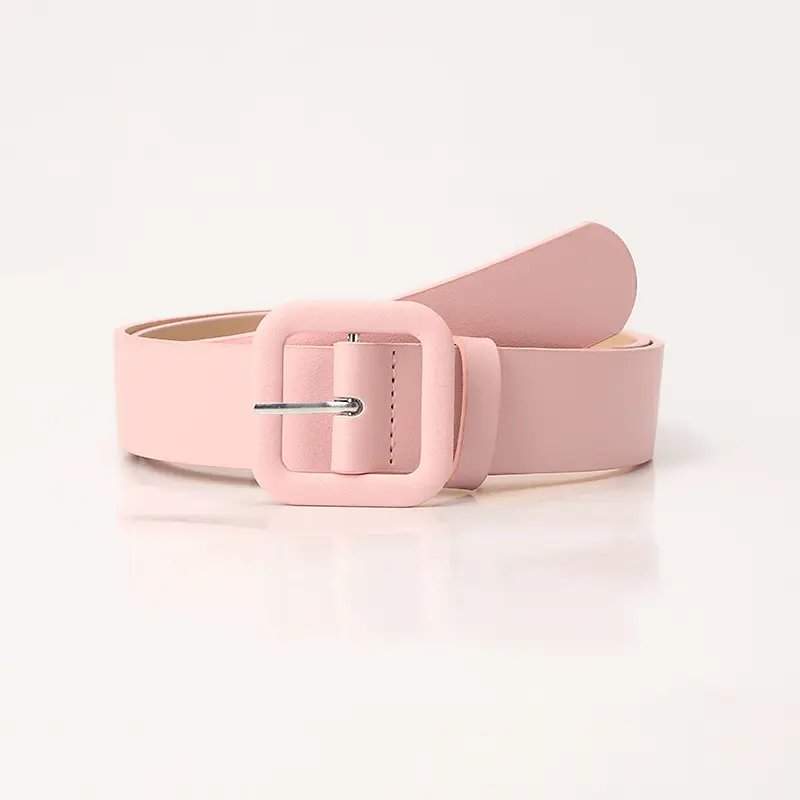 Candy-Colored Women's European Belt with Buckle - Image 5
