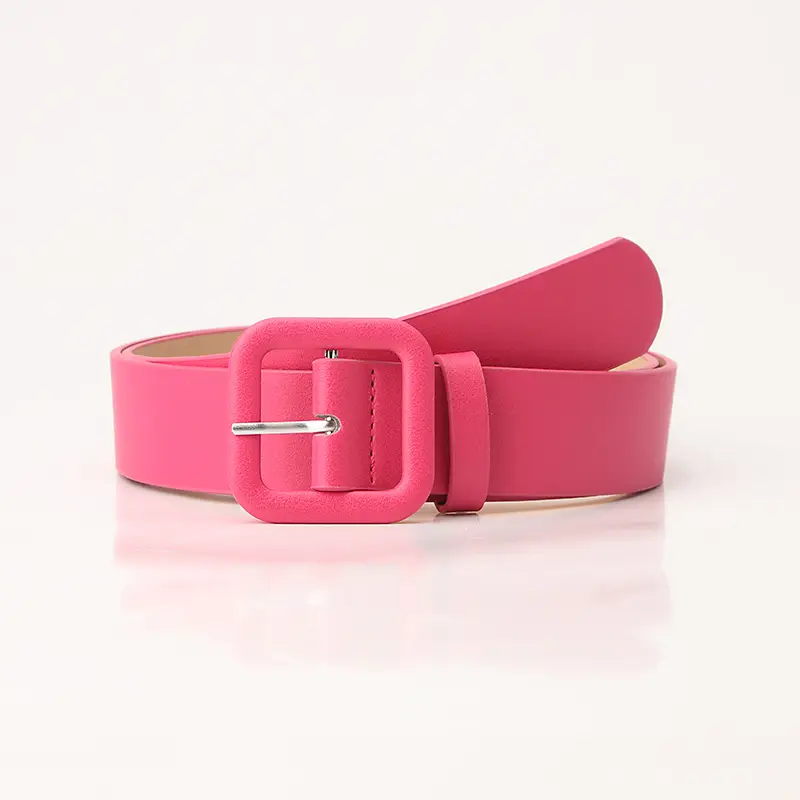 Candy-Colored Women's European Belt with Buckle - Image 7