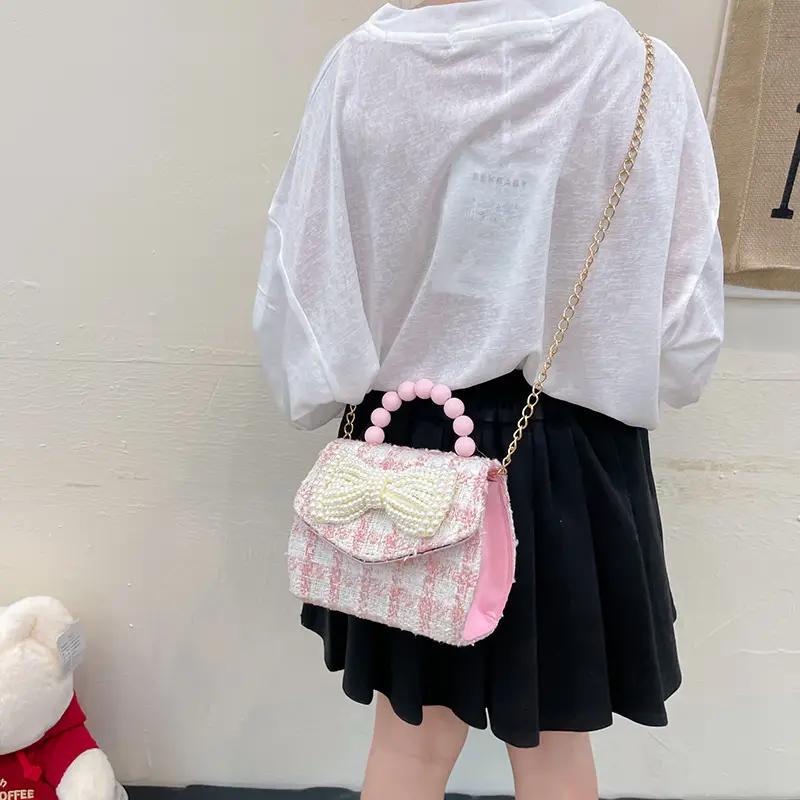 New Kids' Trendy Pearl Handbag Crossbody Bag